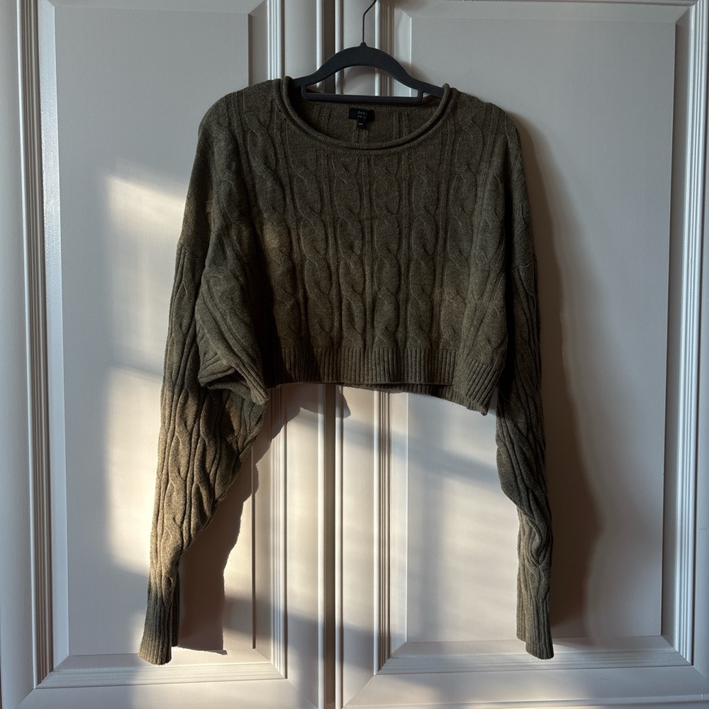 Deb Olive Cable Knit Sweater